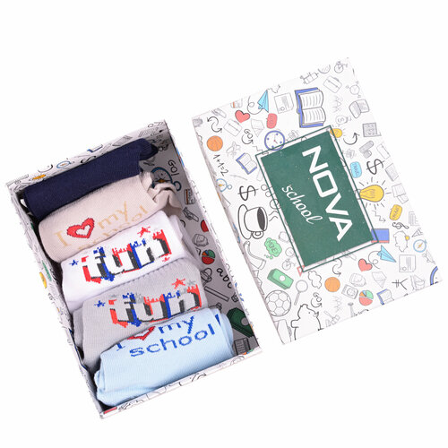 фото Носки красная ветка 5 пар, размер 18-20, белый, серый