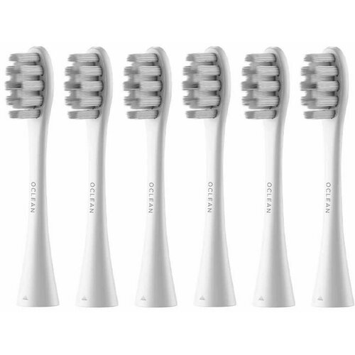 Набор сменных насадкок Для чувствительных десен OCLEAN Gum Care Brush Head P1S12 W06, 6шт [c04000190] аксессуар для зубной щетки oclean gum care brush head p1s12 w02 2шт c04000275 насадка для зубных щеток