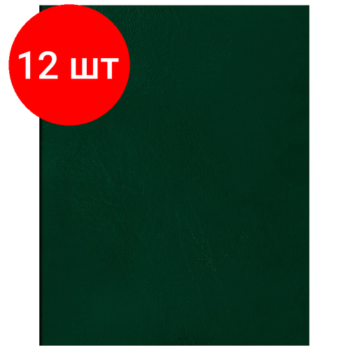 Комплект 12 шт, Тетрадь 48л, А5 клетка BG, бумвинил, зеленый, суперэконом