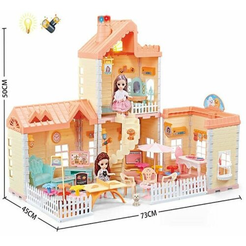 Игровой набор Коттедж Princess House с фигурками и аксессуарами 176 деталей, QC668-36A