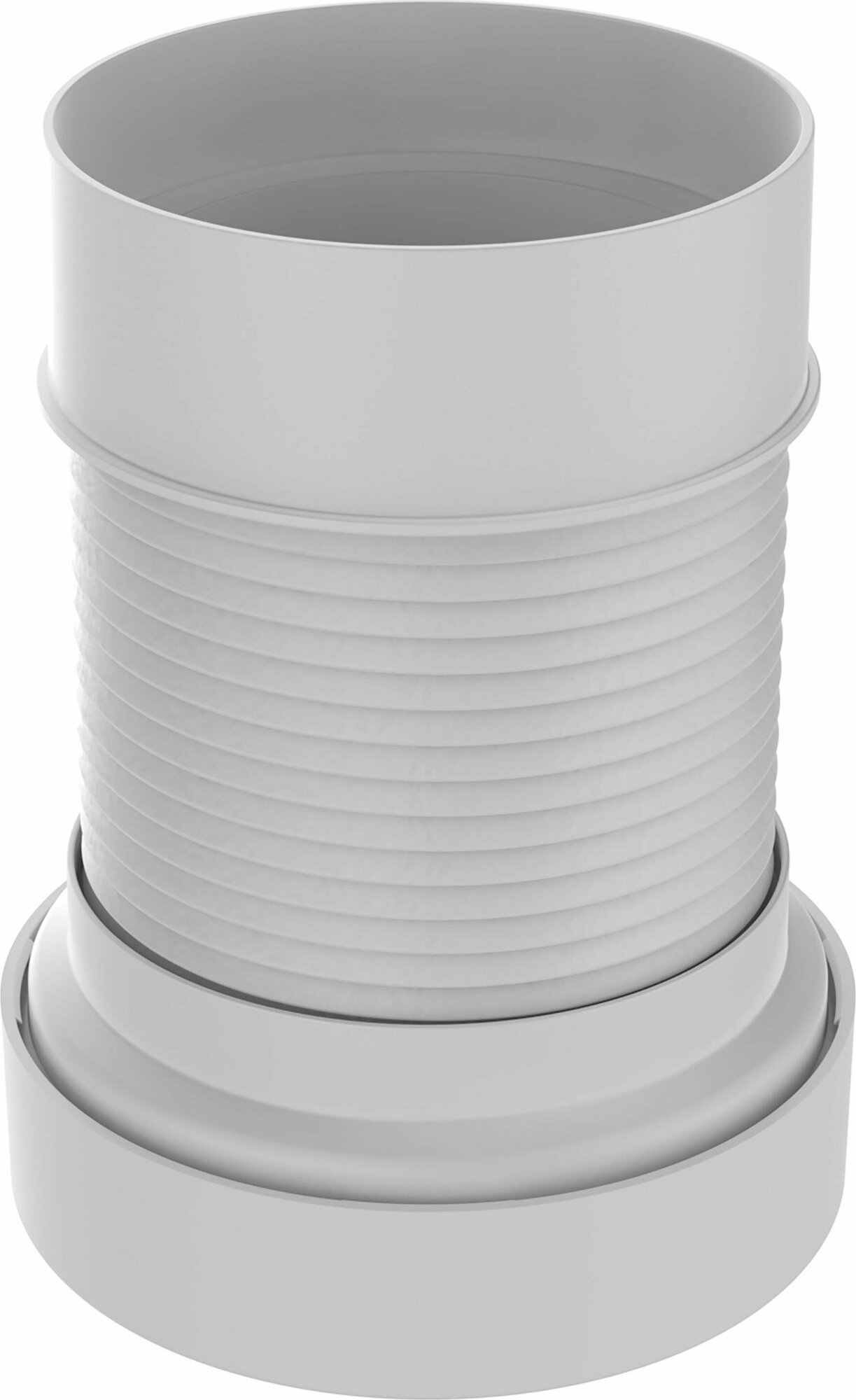 Удлинитель гибкий (гофра) для унитаза армированный - 110 х 200-340 мм 