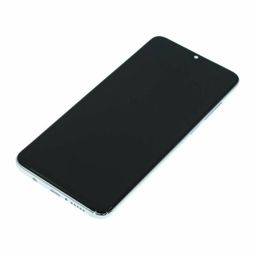 Дисплей для Xiaomi Redmi Note 8 Pro (1 SIM) (в сборе с тачскрином) в рамке, серебро, 100% дисплей для xiaomi redmi note 8 pro 1 sim в сборе с тачскрином в рамке синий 100%