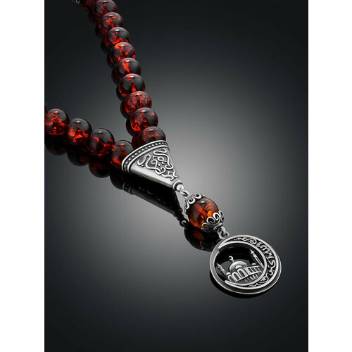 фото Браслет-нить, янтарь, 10 шт., размер 32 см, размер one size, диаметр 10 см, коричневый amberhandmade