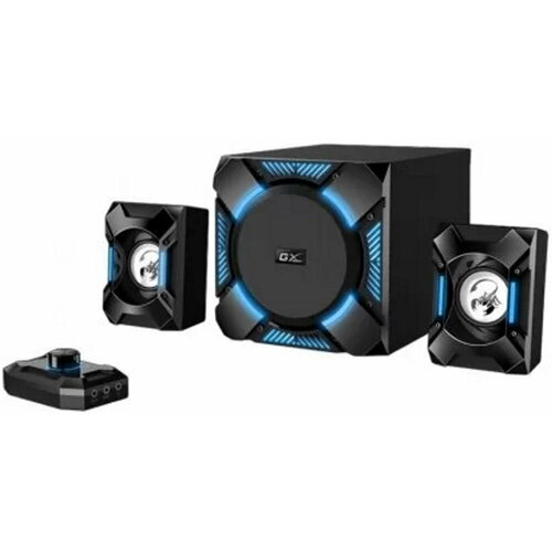 Компьютерные игровые колонки Genius SW-G21 1200 100-240В36Вт Сабвуфер 24Вт Сателлиты 6Втx2 мощные басы синяя подстветка блок управления ра 784000₽