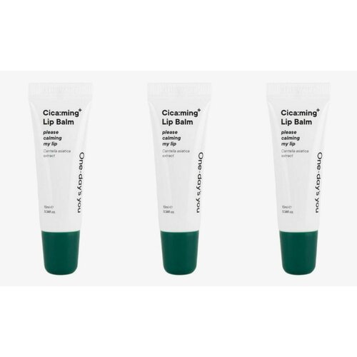 One-days you Успокаивающий бальзам для губ с центеллой Cica: ming lip balm, 10 мл - 3 штуки