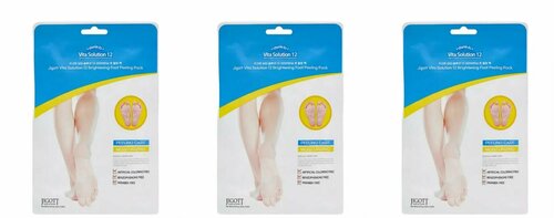 Jigott Маска-носки с эффектом пилинга для ног Jigott Vita Solution 12 Brightening Foot Peeling Pack, 30 мл, 3 шт.