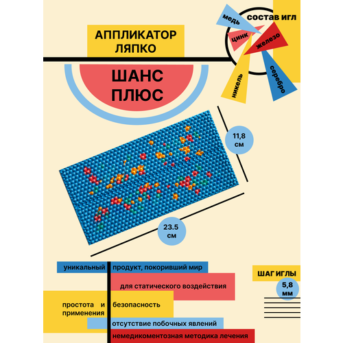 Аппликатор Ляпко Шанс плюс шаг игл 58 мм синий 118235 мм 1770₽