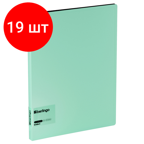 Комплект 19 шт, Папка c зажимом Berlingo Instinct А4, пластик, 17мм, 700мкм, с внутр. карманом, мятный папка c зажимом berlingo instinct а4 пластик 17мм 700мкм с внутр карманом мятный 2шт