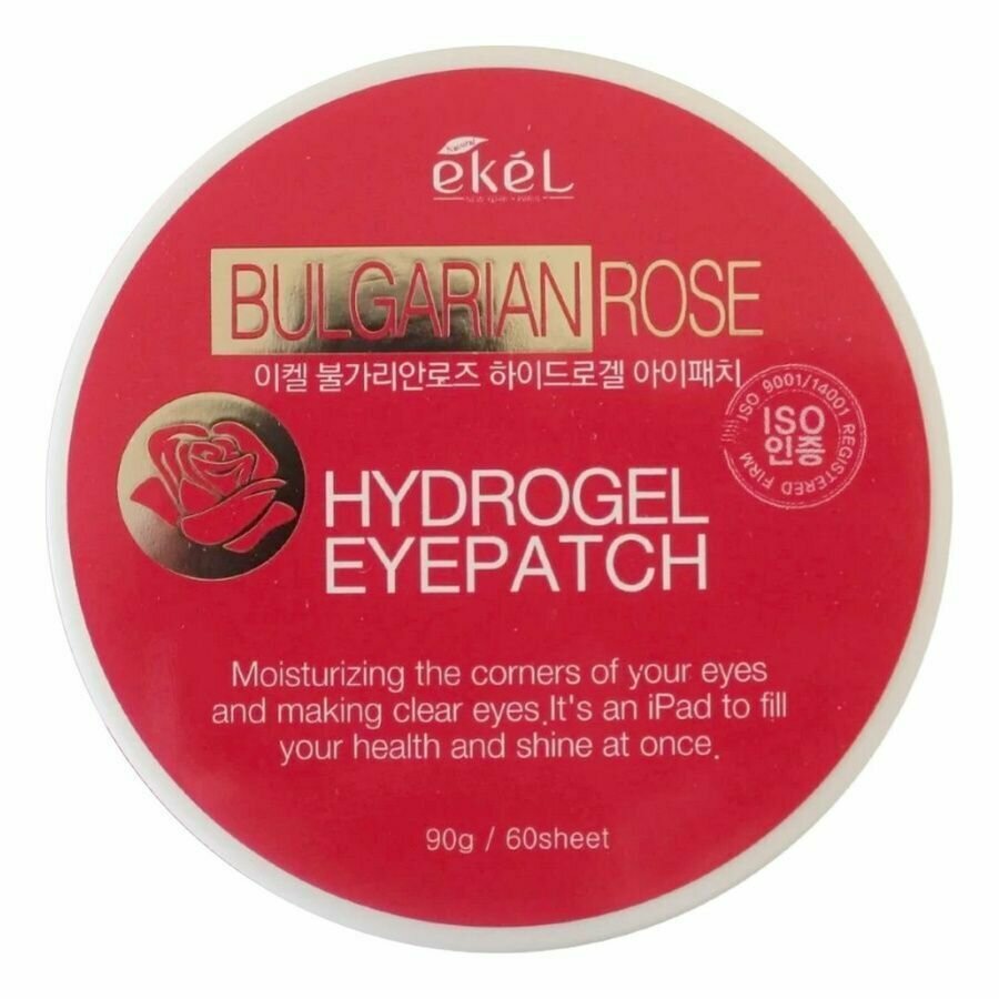 Ekel Гидрогелевые патчи для глаз с экстрактом болгарской розы / Bulgarian Rose Hydrogel Eye Patch, 90 мл