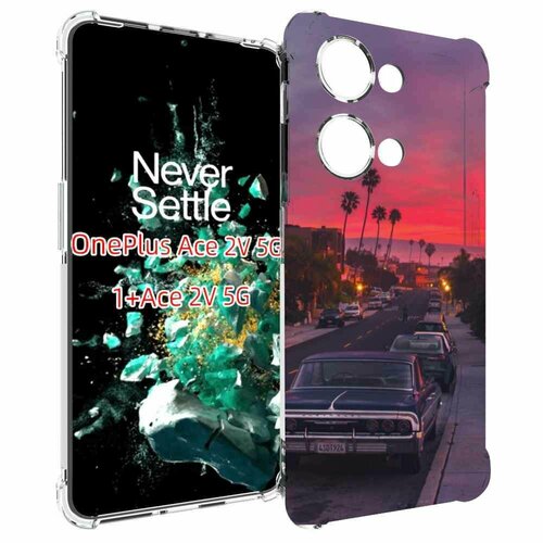 Чехол MyPads красивая дорога америки для OnePlus Ace 2V задняя-панель-накладка-бампер