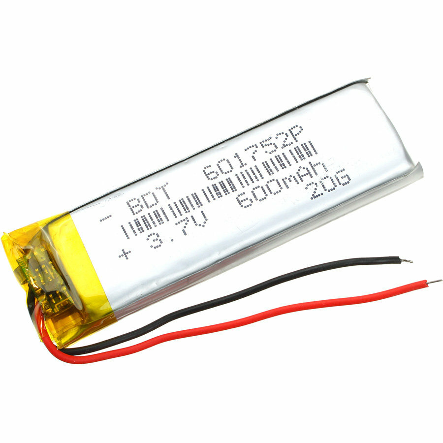Аккумулятор 3.7V 0.6Ah 601752 Li-Po с контролером