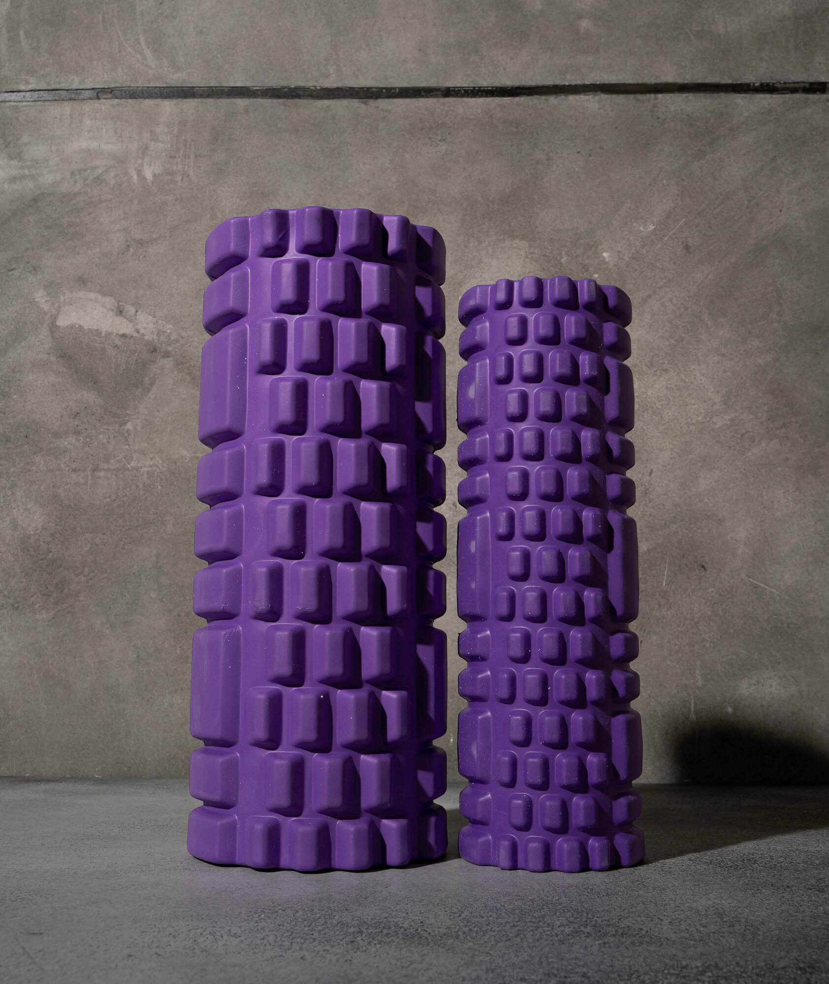 Роллер Sangh, для йоги, 2 в 1, размеры 33 х 13 см и 30 х 10 см, цвет фиолетовый