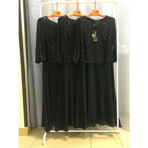 Платье Roza , размер 54, черный