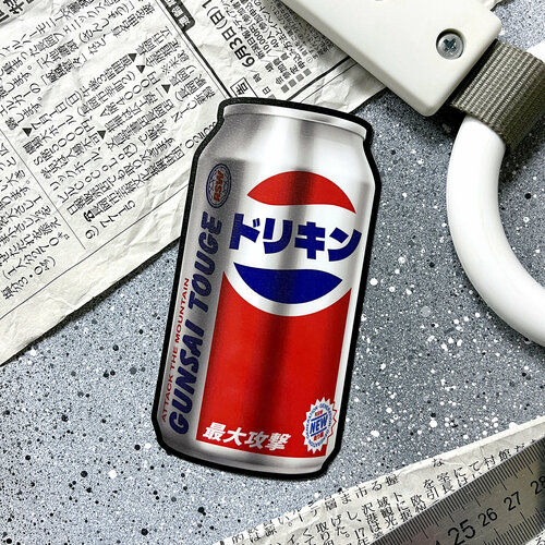 Наклейка в виде банки Pepsi Gunsai touge 6.5х12.5