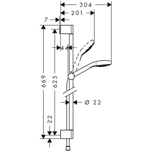 Душевой гарнитур Hansgrohe Croma Select S 26564400