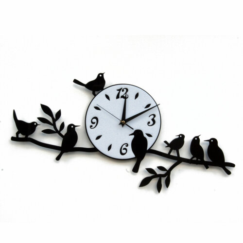 Часы настенные 3D бесшумные на кухню на стену 