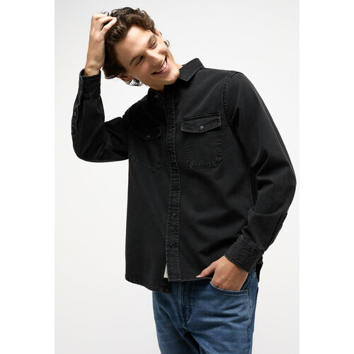 фото Рубашка mustang, размер l, черный