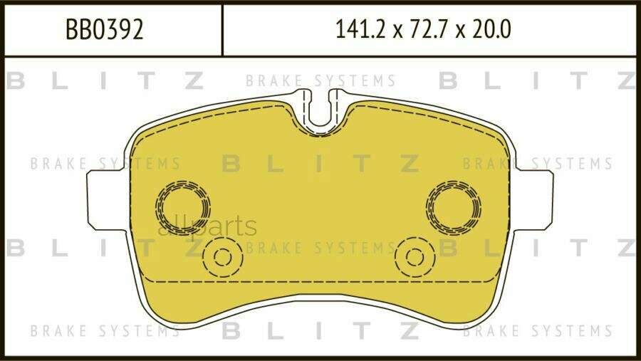 BLITZ BB0392 Колодки тормозные дисковые задние