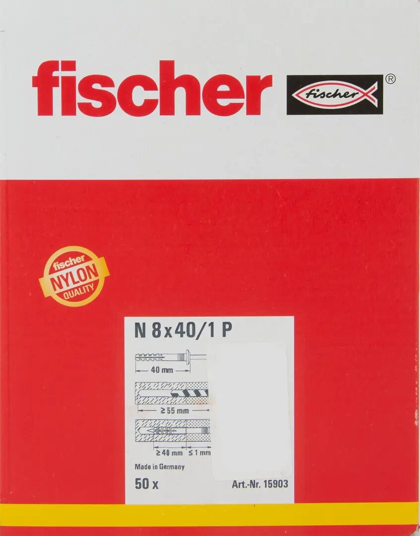 Дюбель-гвоздь грибовидный Fischer 8х40 мм, 50 шт. - фото №6