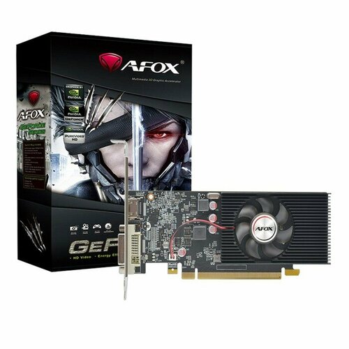 Видеокарта Afox GT1030, 2Гб, 64bit, GDDR5, DVI, HDMI, HDCP видеокарта afox geforce gt 740 af740 2048d5l4 2048mb