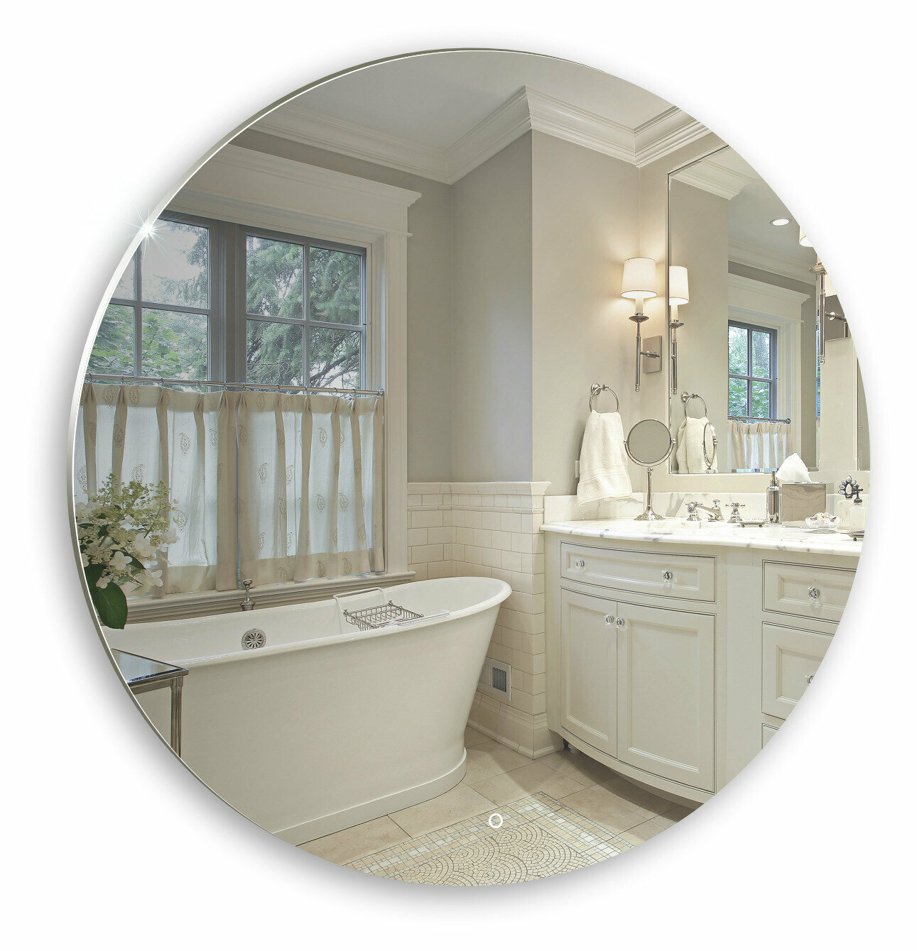 Зеркало Azario Саванна d770 (ФР-00000954) c подсветкой и диммером, сенсорный выключатель