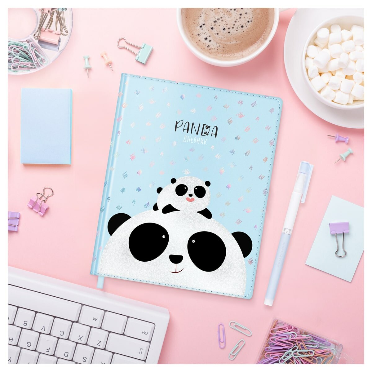 Дневник 1-11 кл. 48л. (твердый) MESHU "Funny panda", иск. кожа, MS_49350