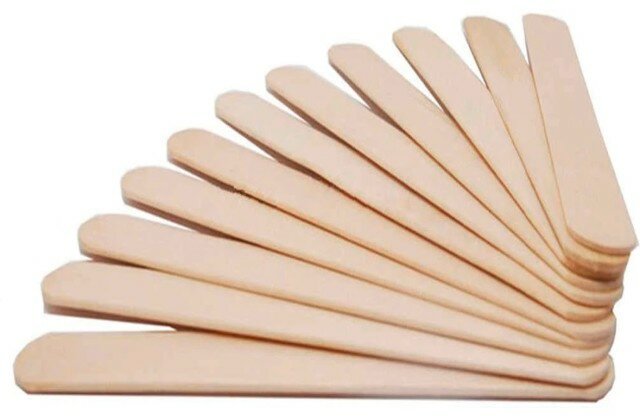 фото Шпатель одноразовый медицинский деревянный стерильный (10 шт в упак) 140 мм * 18 мм