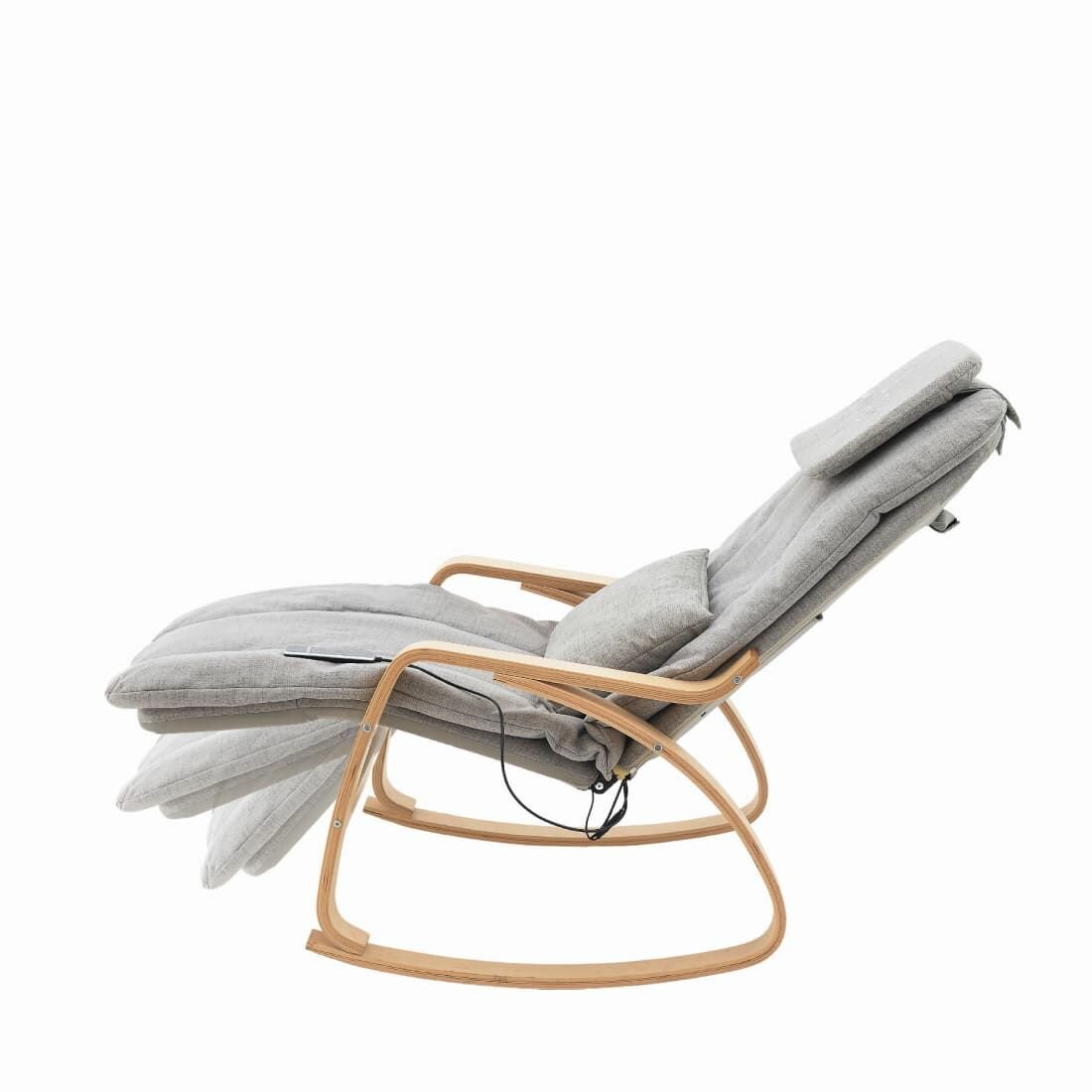 Массажное кресло-качалка GESS Moderno (серый) роликовый и вибромассаж функция прогрева
