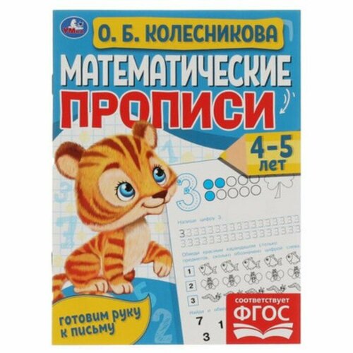 Математические прописи. Готовим руку к письму. 4-5 лет (соответствует ФГОС). Колесникова О. Б.