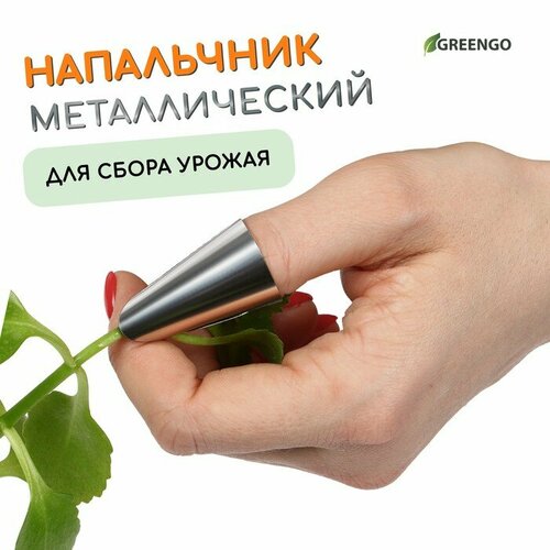 Напальчник с лезвием, металлический, Greengo(3 шт.) серебристый