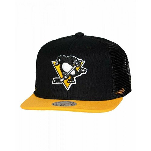 фото Бейсболка mitchell & ness, размер one size fits all, черный, желтый