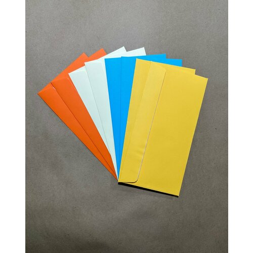 Конверт С65 114х229ммразноцветный в упаковке 8 шт 260₽