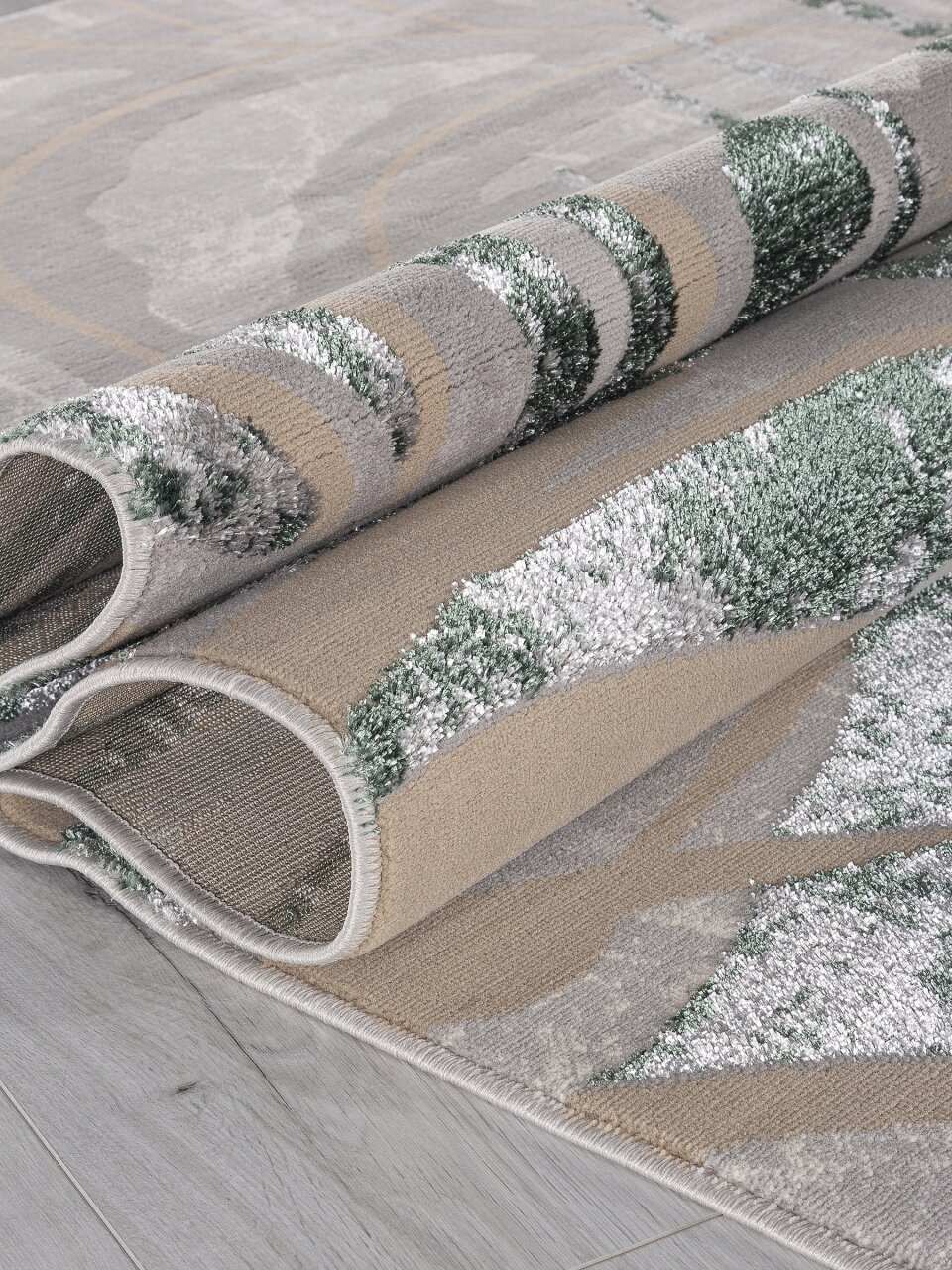 Ковер  Прямоугольник  Зеленый  Современный  на пол  в гостиную  спальню  в ассортименте  120 см  на 179 см  