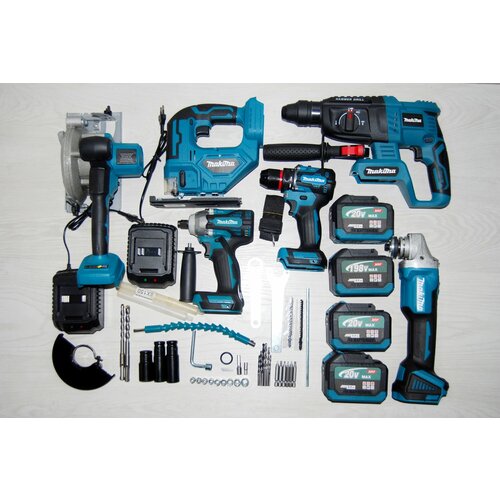 Аккумуляторный набор инструментов 6 в 1, АКБ по 8 Ан