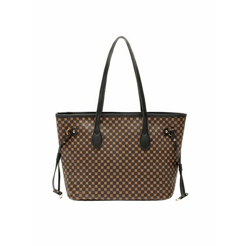 Сумка тоут IBRICO, фактура зернистая, коричневый