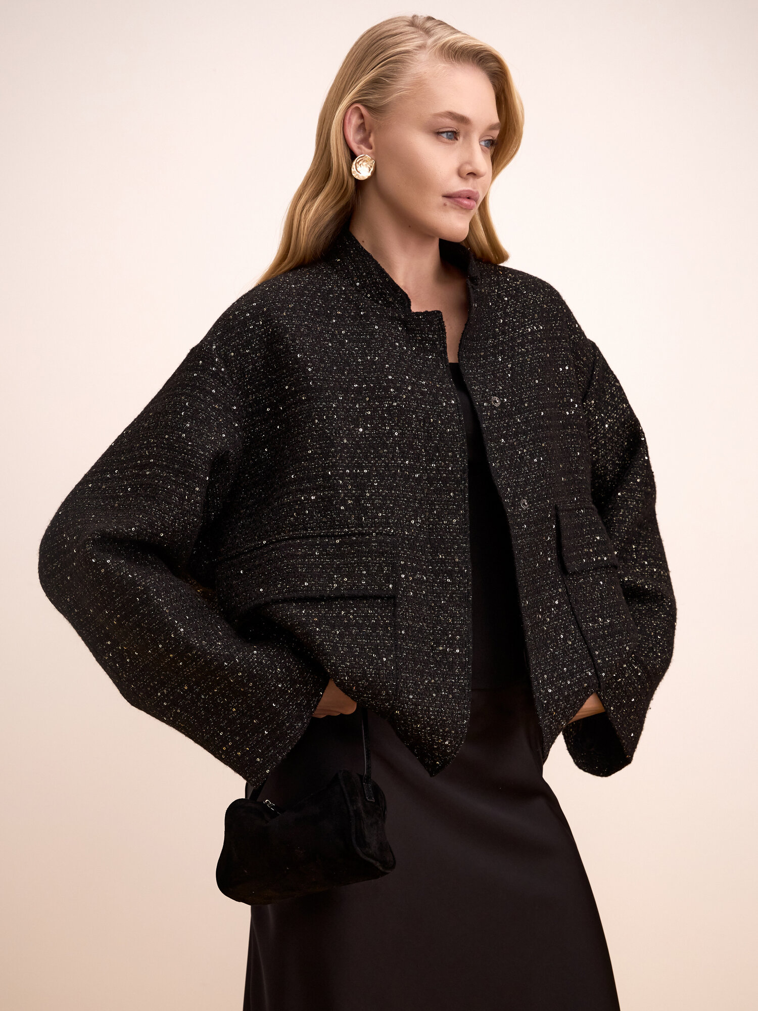 Бомбер Zarina размер S (RU 44) черный