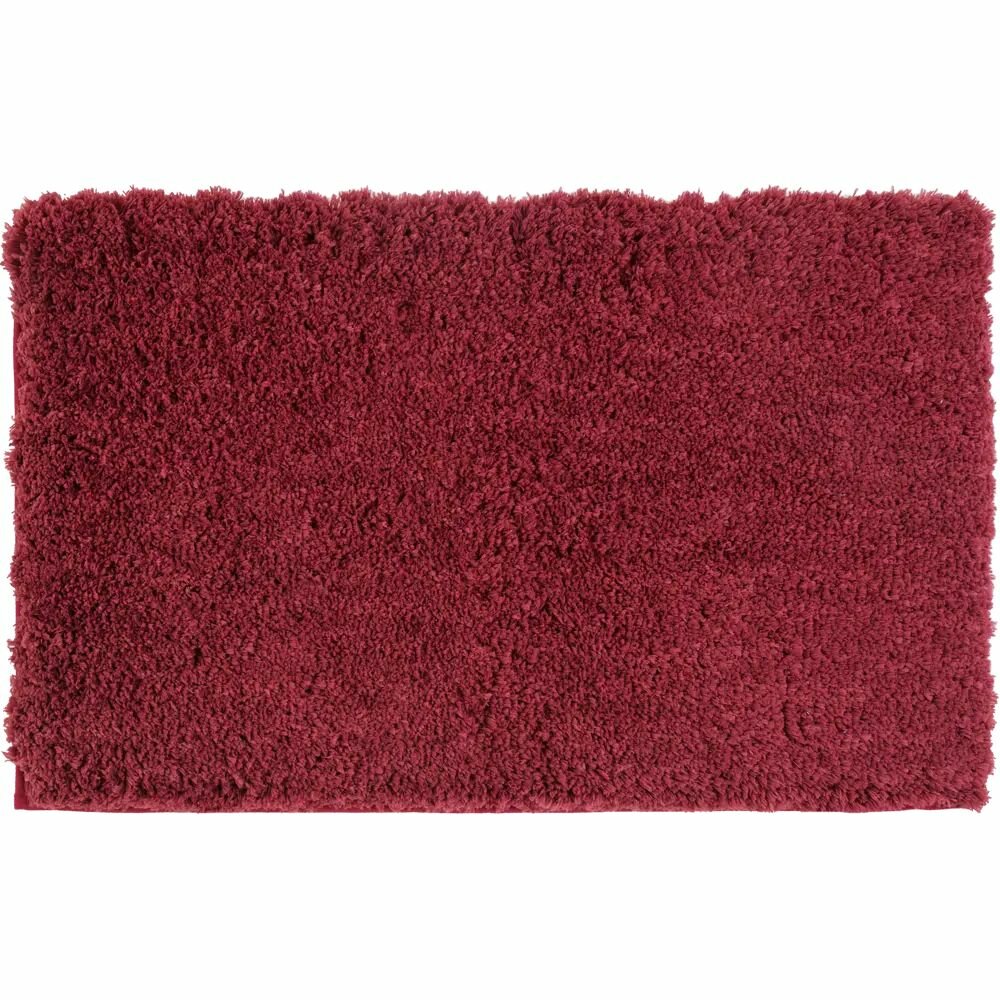 Коврик для ванной Lungo 80x50 см цвет тёмно-красный