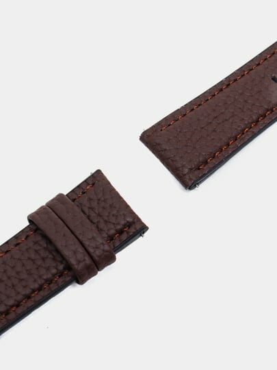 Ремешок для Samsung, Huawei, Amazfit других часов, кожаный с силиконовой подкладкой, размер 22 мм — фото 1