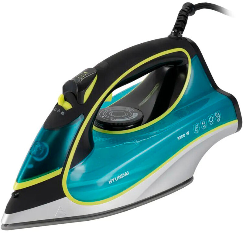 Утюг Hyundai (H-SI01450) 3200 Вт, голубой/желтый