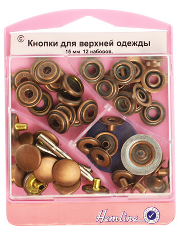 Кнопки для верхней одежды с инструментом для установки - 405S. B