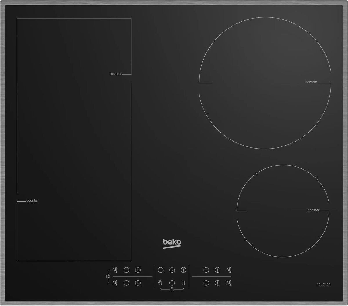 Встраиваемая индукционная варочная поверхность Beko HII 64200 FMTX, Черный