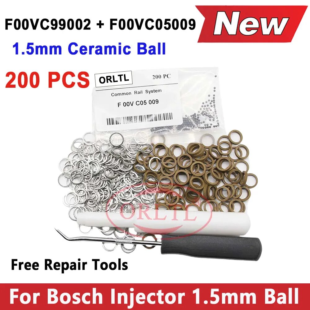 F00VC99002 Ремкомплект клапана форсунки дизеля шарик F00VC05009 150 мм комплект шариков топливной форсунки для уплотнительного кольца Bosch F00VC05009