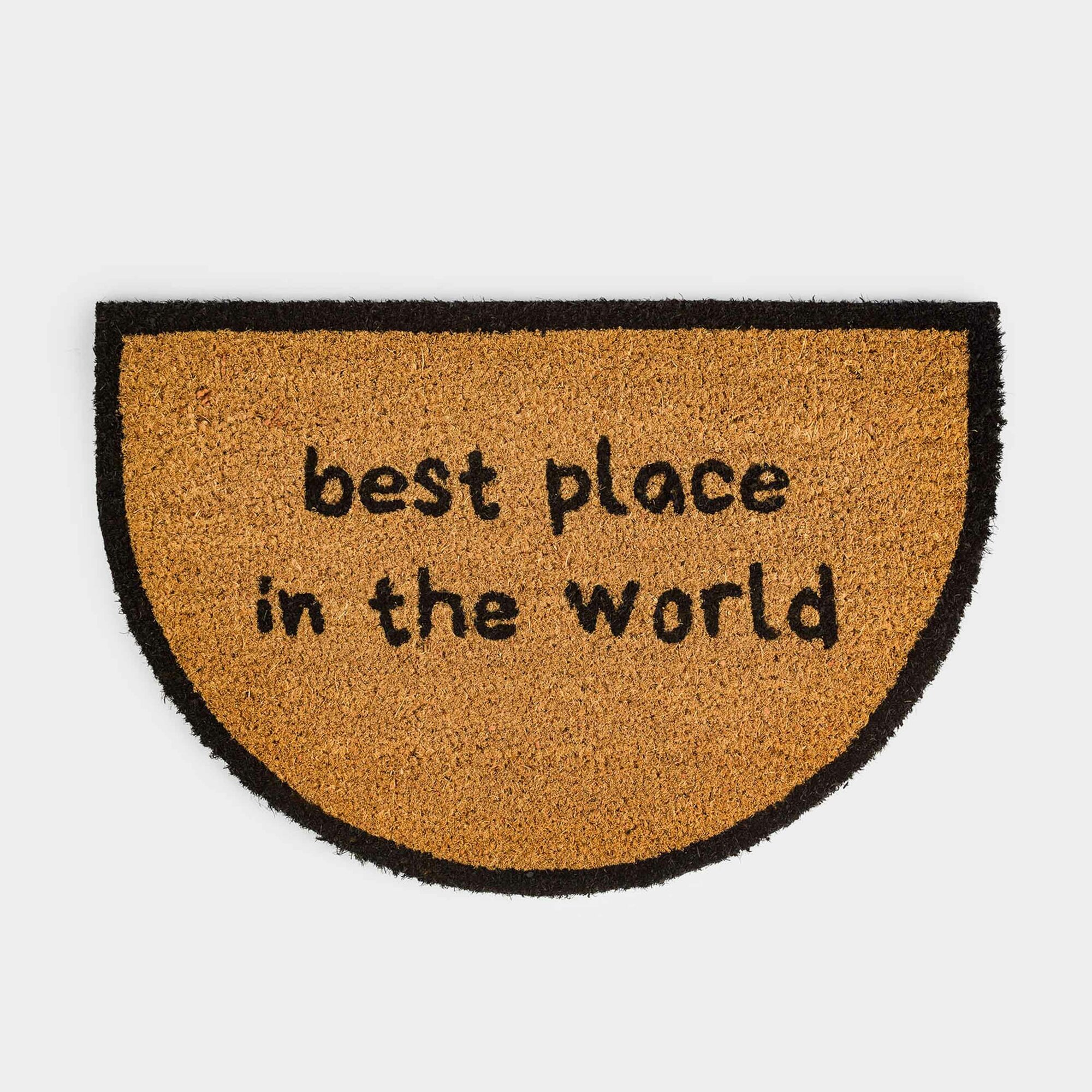 Коврик придверный 40x60 см кокос/ПВХ полукруглый коричневый Best place Home deco