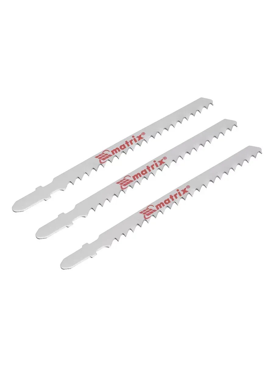 Пилки для лобзика по дереву 90 х 4 мм 3 шт MATRIX 78142