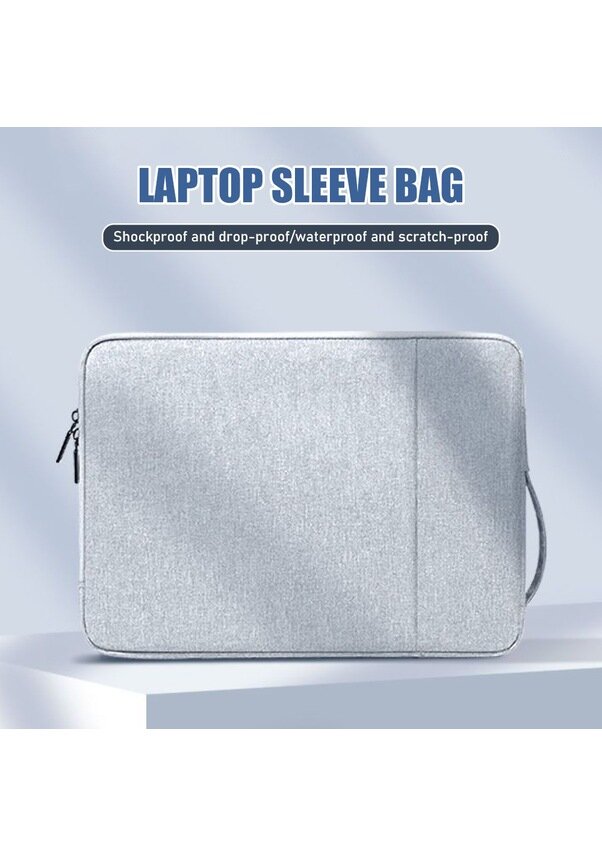 Изображение Сумка-чехол для ноутбука Macbook Pro Air, Xiaomi, Huawei, HP, Dell, Lenovo, 11", 14", 15,6", серая, для ноутбуков 11 дюймов и других устройств