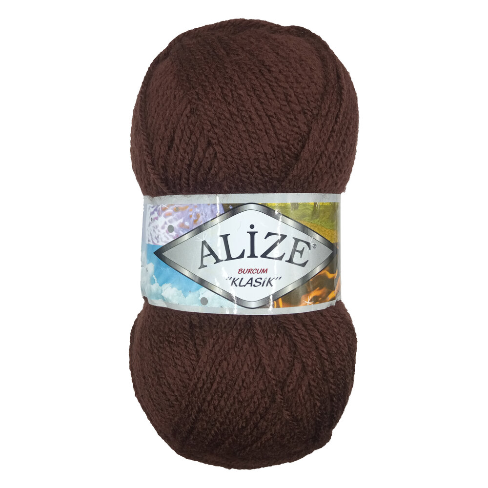 Пряжа для вязания Alize Burcum klasik 493 каштан 100 гр/210 м 100% акрил