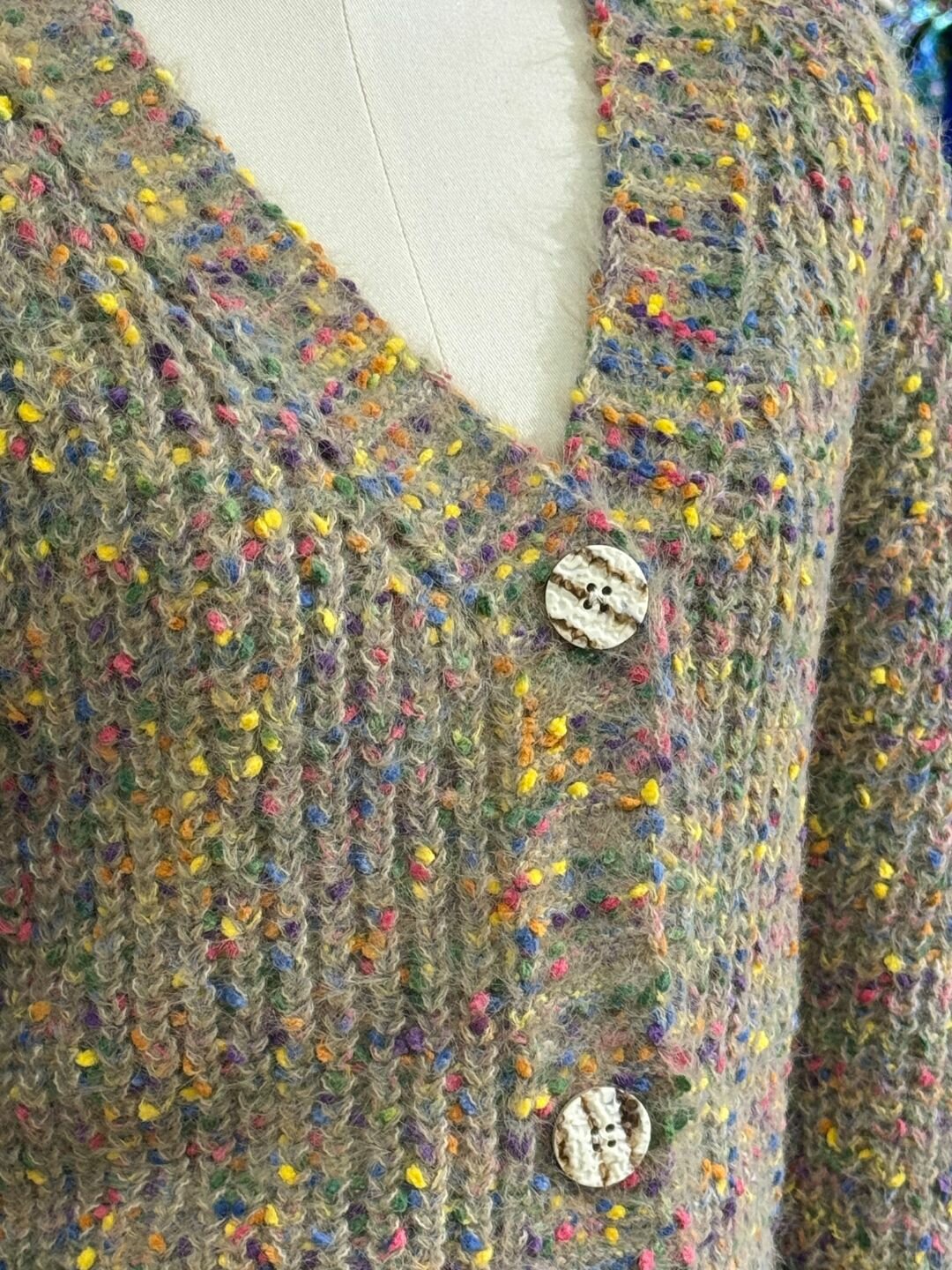 Кардиган  3205, размер 42-48, коричнево-бежевый — фото 1