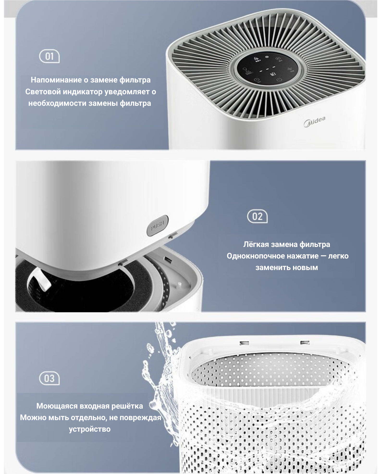 Очиститель воздуха Midea KJ400G-Z1 Pro — фото 1