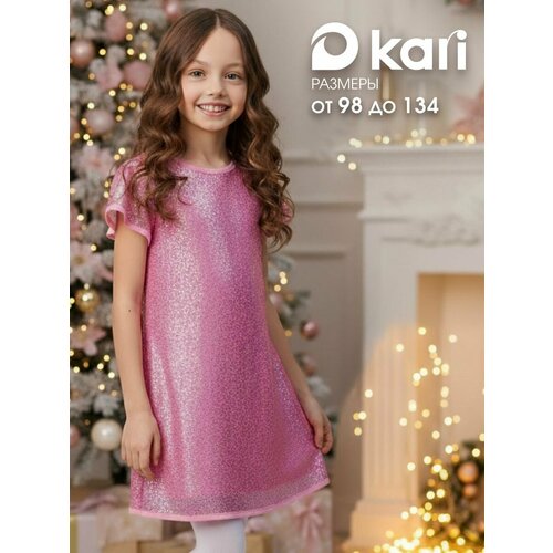 фото Платье kari kids весна-лето 2026, размер 7-8, розовый