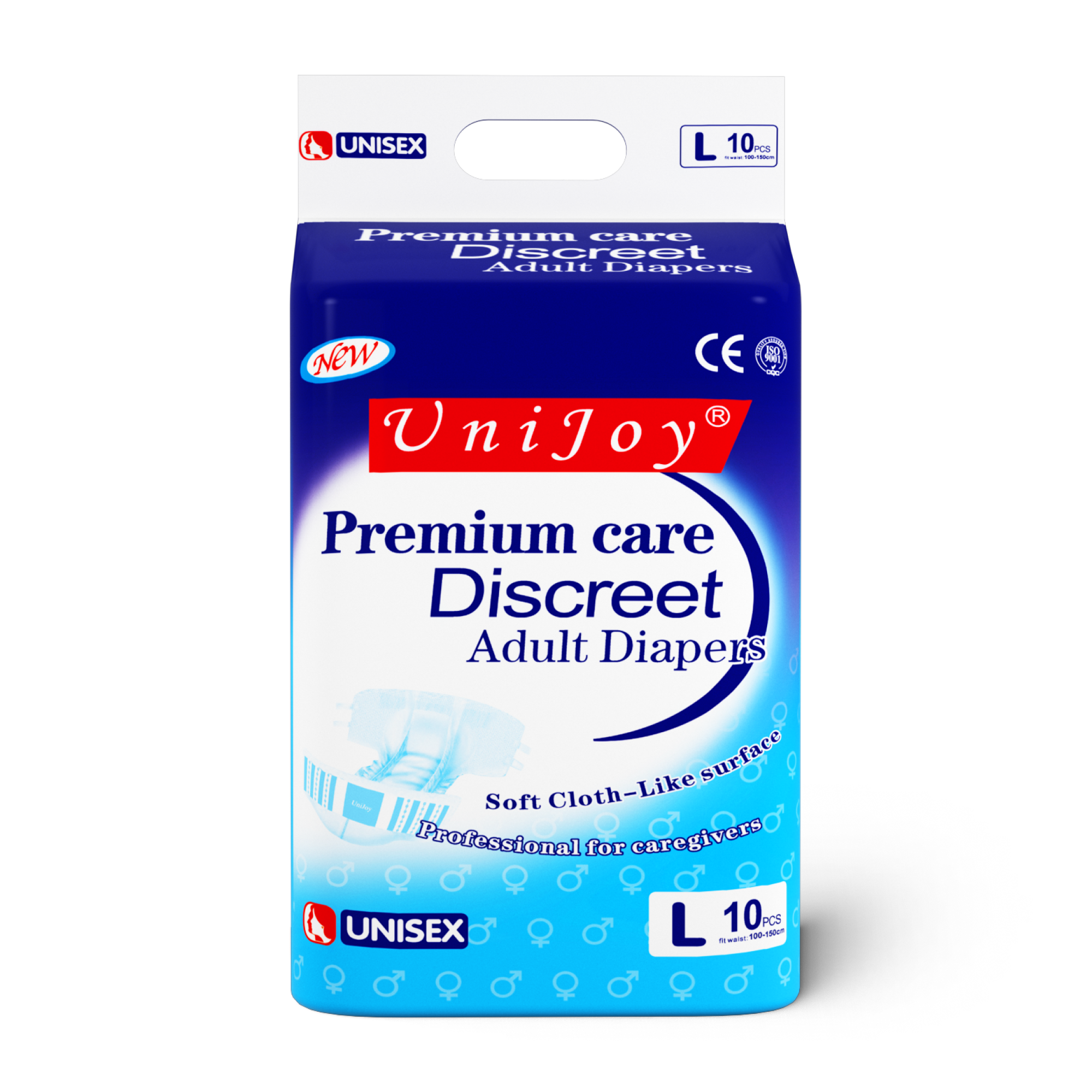 Подгузники для взрослых Unijoy Premium care Discreet, L, 10 шт.